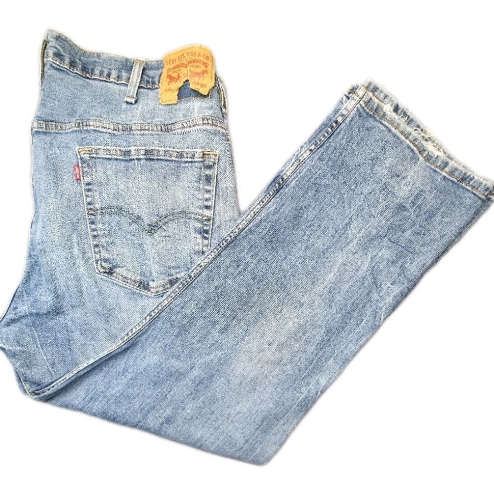 Levi's 569 Loose Straight Jeans Mens W38 L30 Light Wash Distressed Waterless